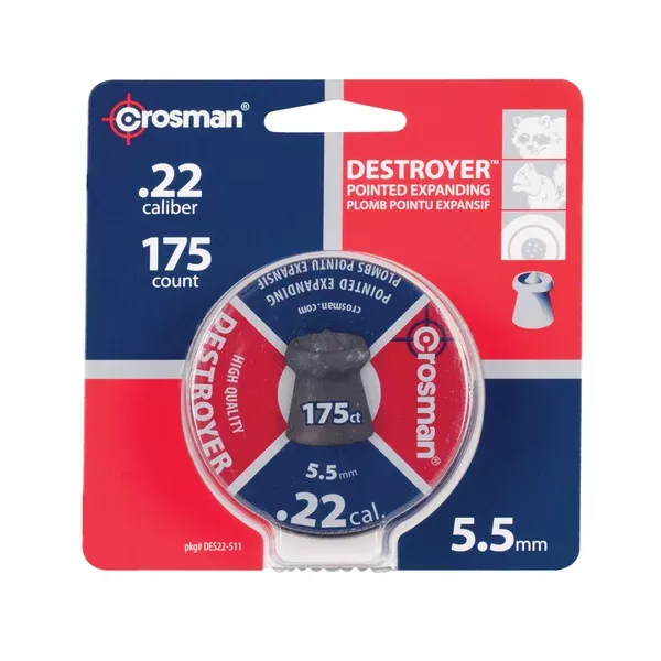 22-destroyer-14-3-grain-pointed-expanded-pellets-175-count .22 Destroyer 14.3 Grain Pointed Expanded Pellets – 175 Count