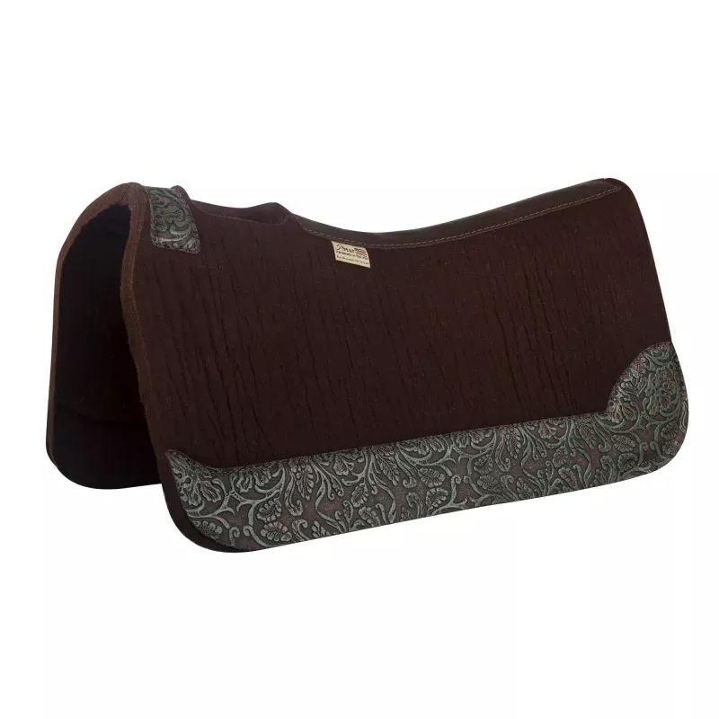 all-around-5-star-cowboy-tool-saddle-pad-30-x-30-dark-chocolate-turquoise “The All Around” 5 Star Cowboy Tool Saddle Pad, 30″ x 30″ Dark Chocolate/Turquoise