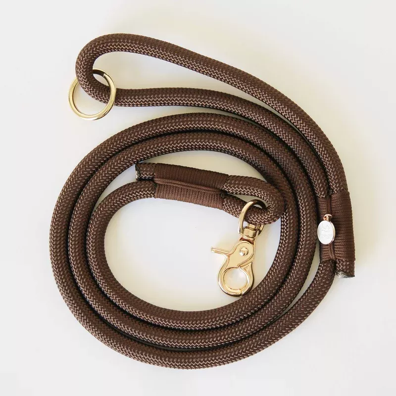 brown-braided-rope-leash ‘Brown’ – Braided Rope Leash