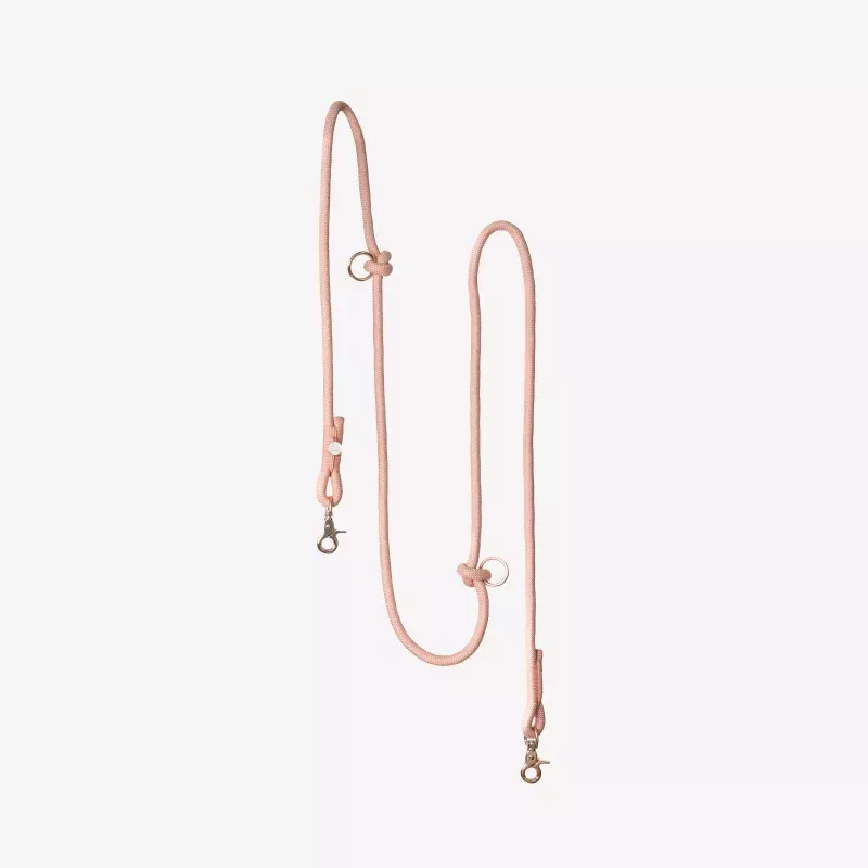powder-rose-hands-free-braided-leash ‘Powder Rose’ – Hands Free Braided Leash