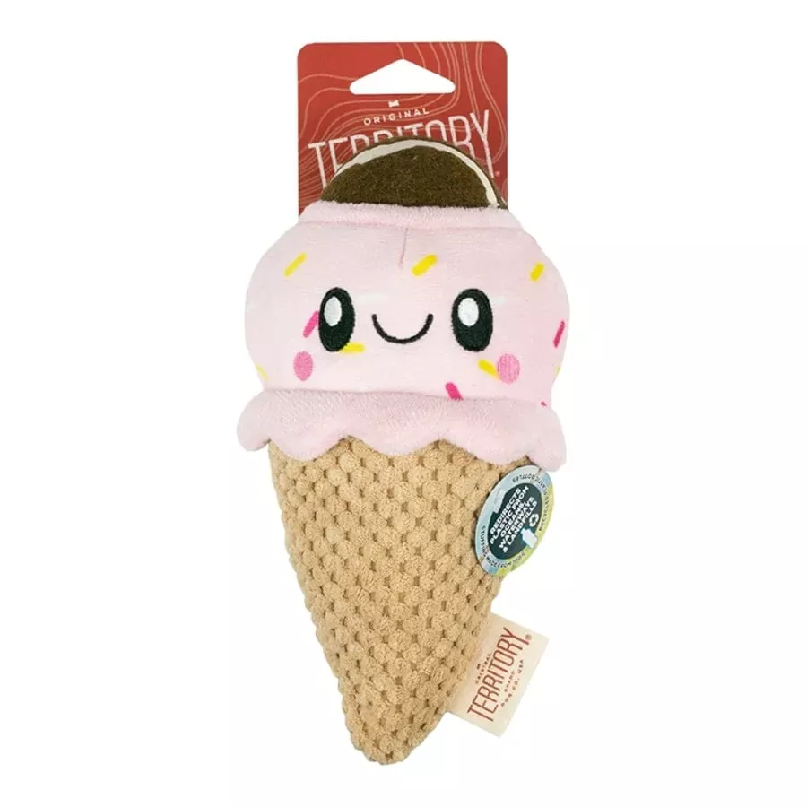 territory-2-in-1-ice-cream-squeak-plush-dog-toy-with-removable-tennis-ball-8-inc Territory 2-in-1 Ice Cream Squeak and Plush Dog Toy with Removable Tennis Ball β 8 Inches